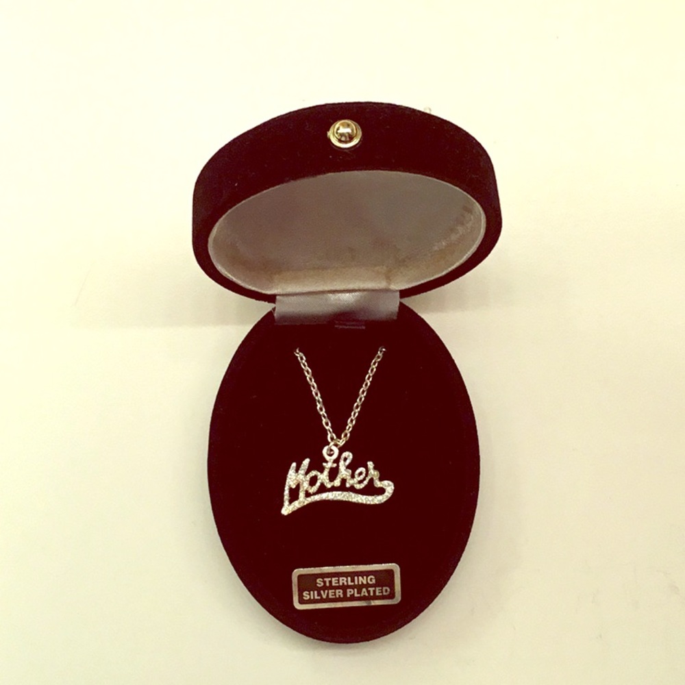 "Mother" sterling silver plated necklace